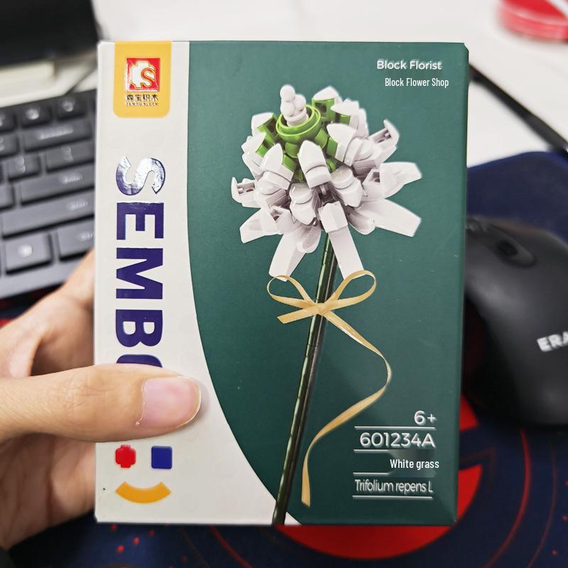 Совместимый с LEGO набор для сборки букета подсолнухов - Креативный образовательный подарок на день рождения для парня или девушки.