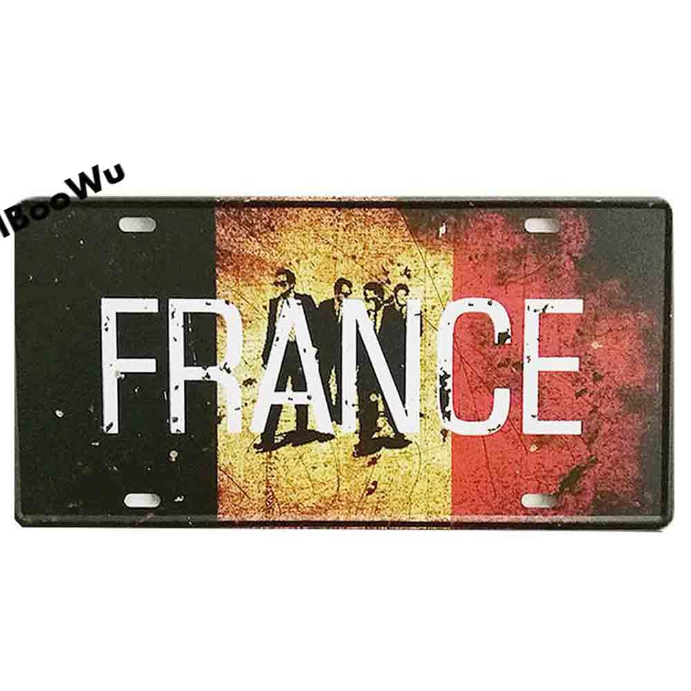 Worldwide Popular City License Plate Poster Vintage Retro Wall Decor Canada/London/Brazil Metal Tin Sign Plaques Poster