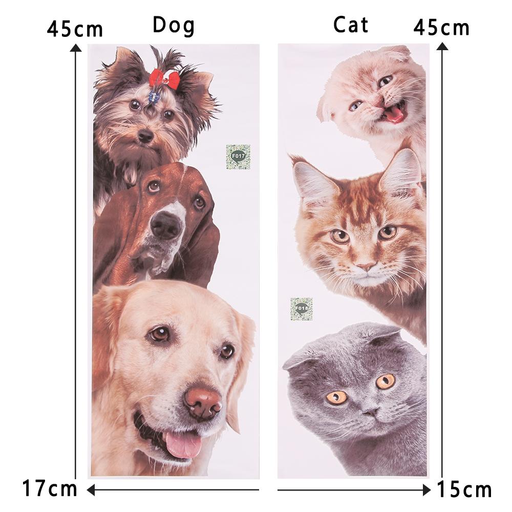 1шт DIY украшения для холодильника настенное искусство собака 3D наклейка на стену смешные животные настенные обои
