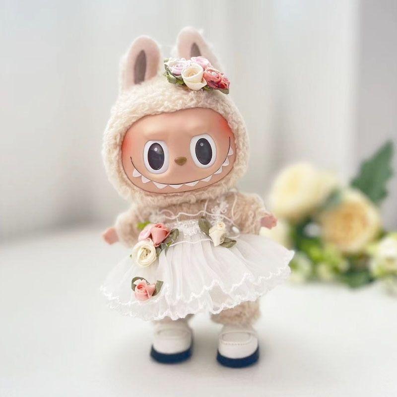 Детская одежда 15/17labubu Макарон Кукла Лабу Виниловая Слепая Коробка Подвеска Одежда