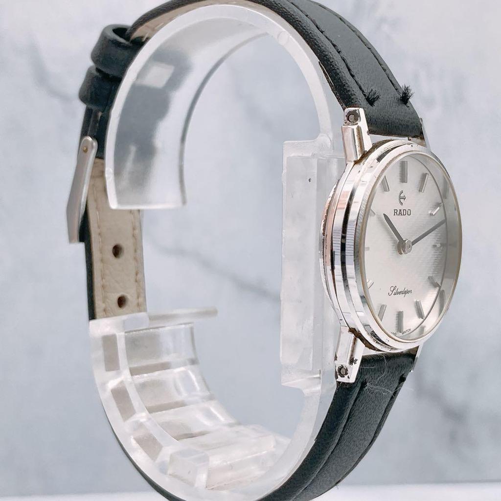 Б/у Рабочий предмет редкие RADO Silverlepor ручной завод часы новый ремешок женские silverlepor винтаж кал.405 серебро оригинальная пряжка