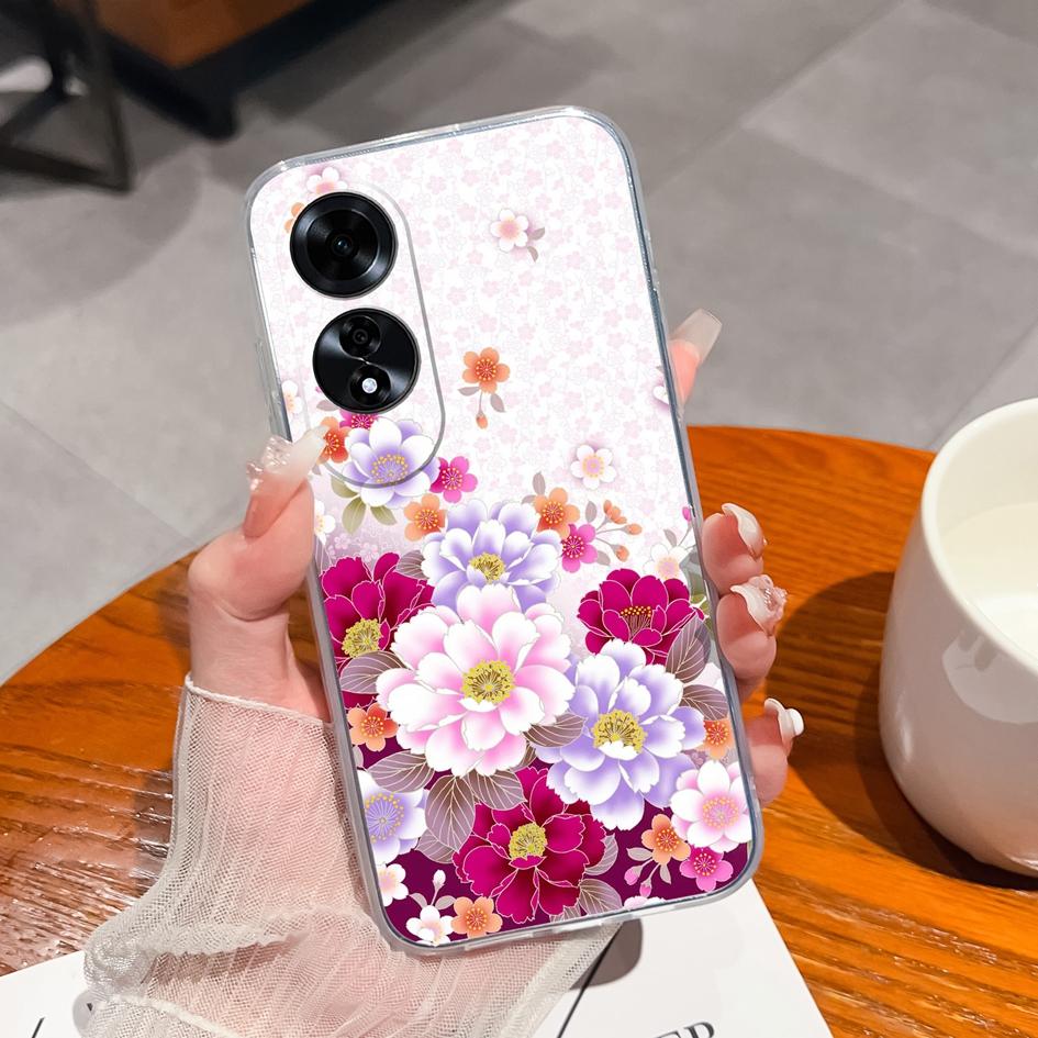 Чехлы для телефонов для OPPO A60 Reno12 Pro Realme C63 C61 A59 Shell Cute Panda Dinosaur Cartoon Pattern Силиконовый Мягкий ТПУ Супер противоударный прозрачный бампер