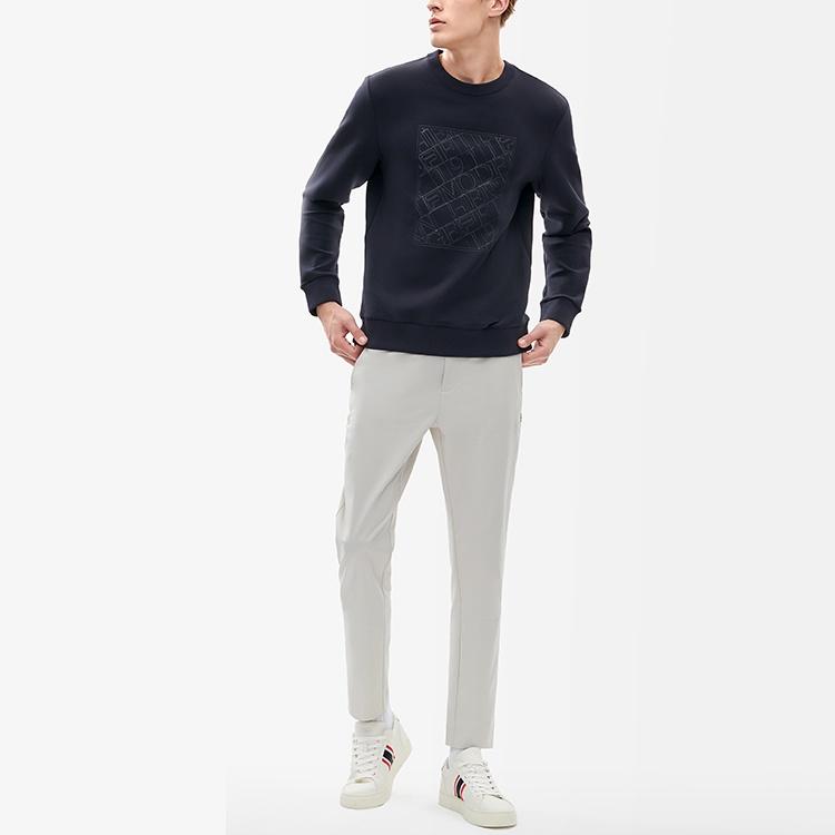 FILA Sweatshirts Men's Legend Blue Crew Neck Moderate Regular F11M211216F-NV