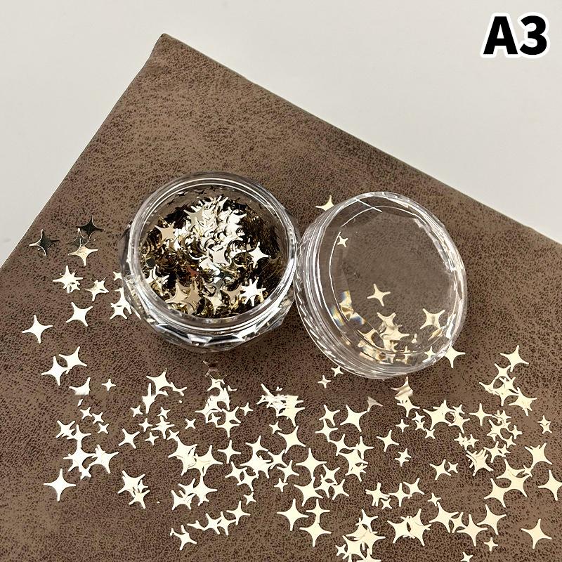 1Box Nail Glitter Star Shape Sequins Sparkly Flakes Paillette Nail Art Charms Decorations Diy Slices Accessories