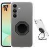 Protective Case - BOOLING - for Samsung Galaxy S24 FE - Shockproof - Transparent - Adjustable Octagonal Stand