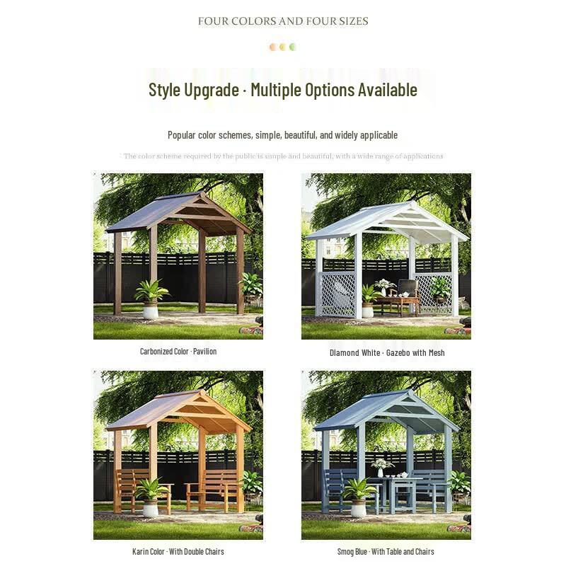 Outdoor Anti-Corrosion Wood Pergola Gazebo