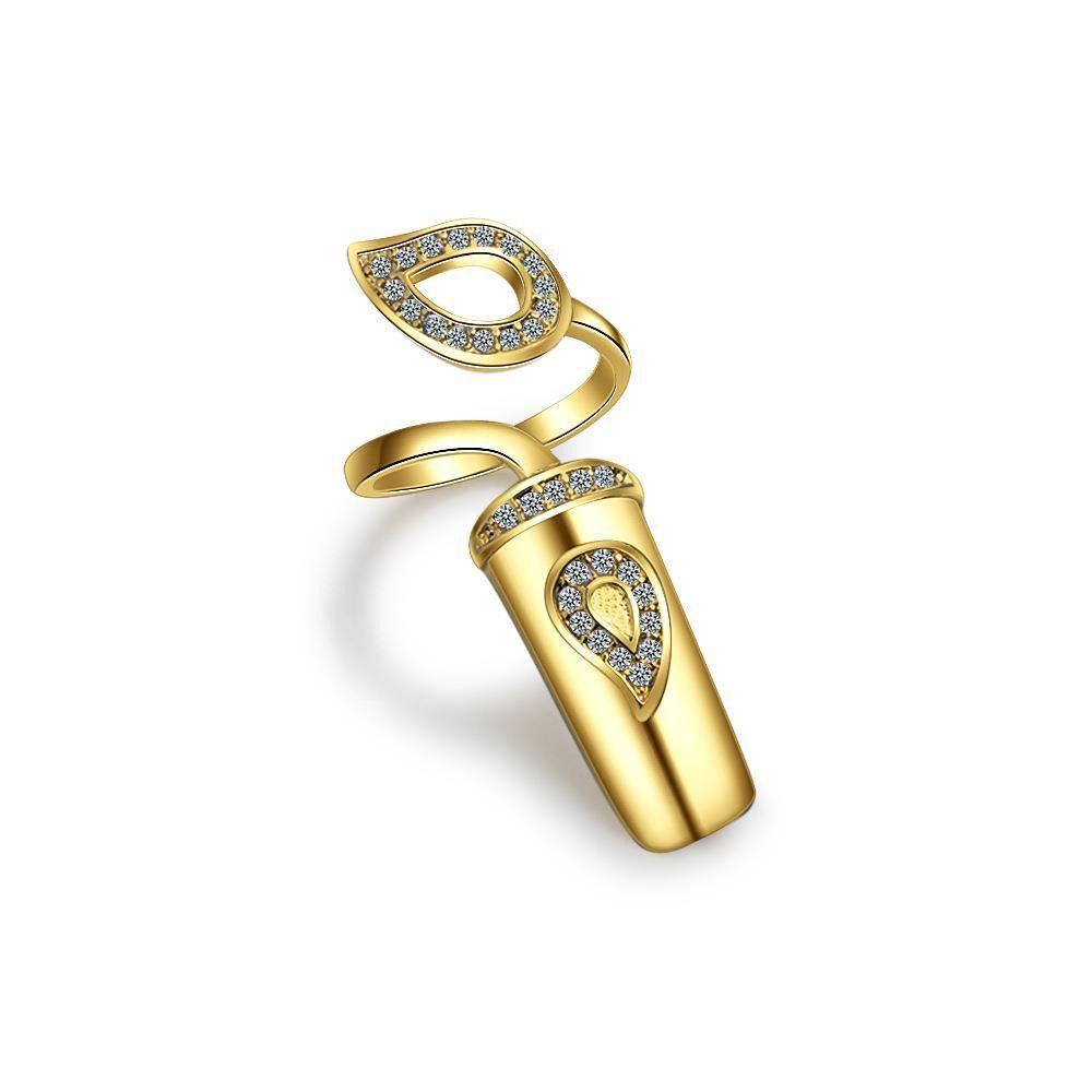 Opening Ring Girl Gift Zinc Zinc Alloy Finger Ring Fashion Jewelry Fingernail Protective Women Nail Ring