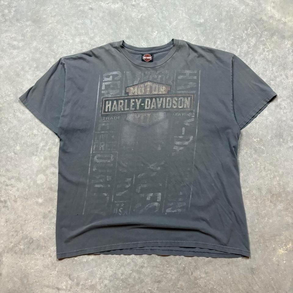Harley Davidson grey and black streetwear tee #bikerstyle