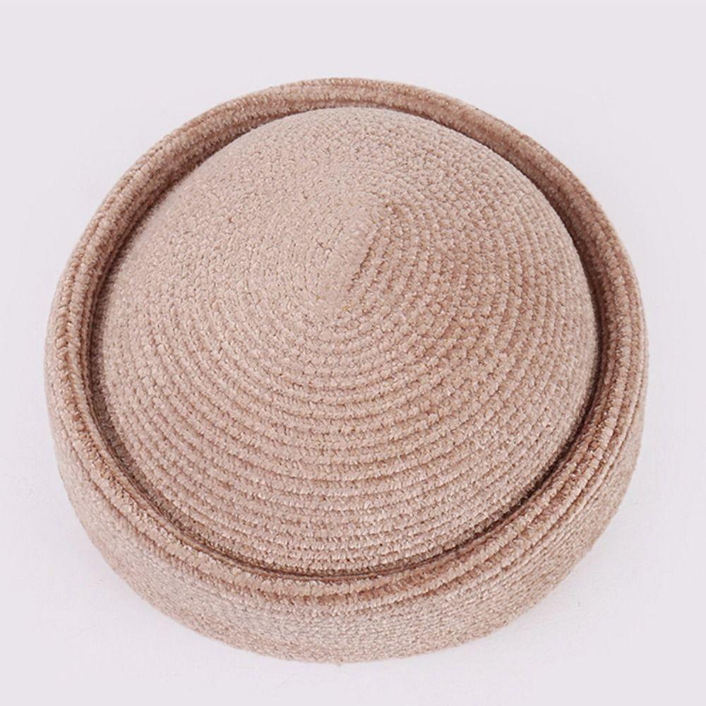 French Style Chenille Pillbox Hat Fedoras Fedora Hat Vintage Medicine Box Hat Wedding Party