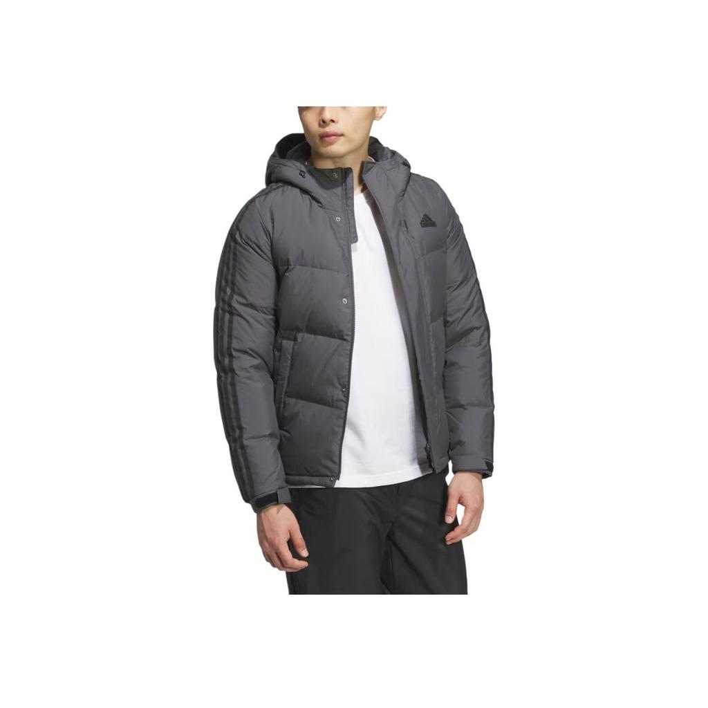 adidas Unitefit Sports Lifestyle Series Универсальная удобная куртка-пуховик с капюшоном унисекс Верхняя одежда Темно-серый JW6733