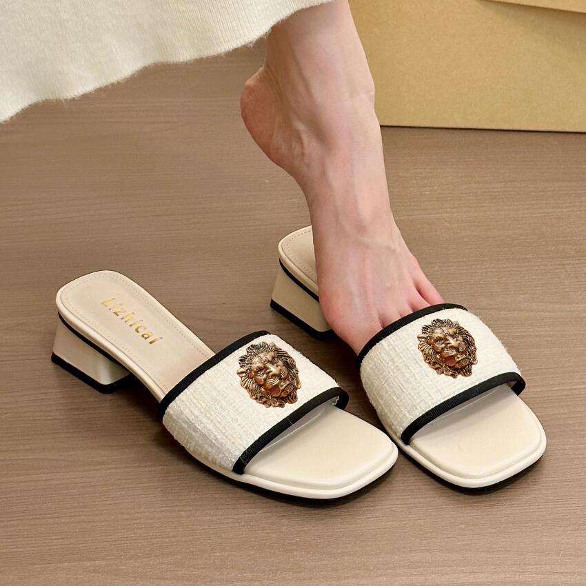 Fashion Summer Couples Flip-flops Brand Designer Casual Be Ach Slippers Women's Luxury Sandals Italian Dinner Party Style