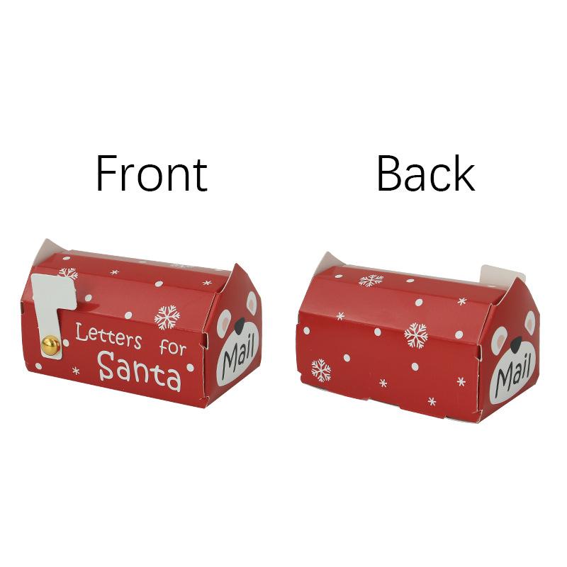 50 шт. рождественский почтовый ящик в форме подарочной коробки для конфет, детская рождественская упаковка для печенья, сумка для домашнего декора Navidad Noel, Новый год