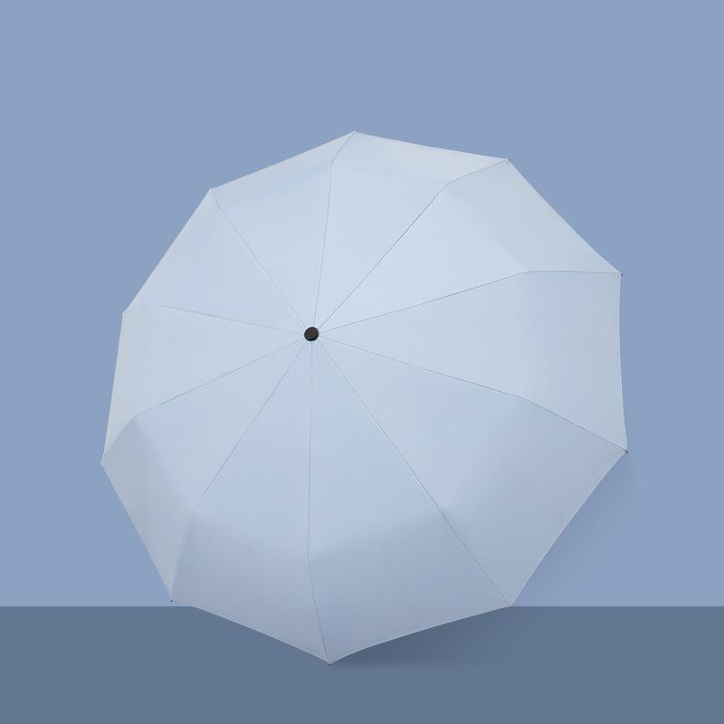 Fully Automatic Rain and Shine Dual-use Umbrella Vinyl Folding Sun Umbrella Sunscreen Three-fold Umbrella Household Merchandises