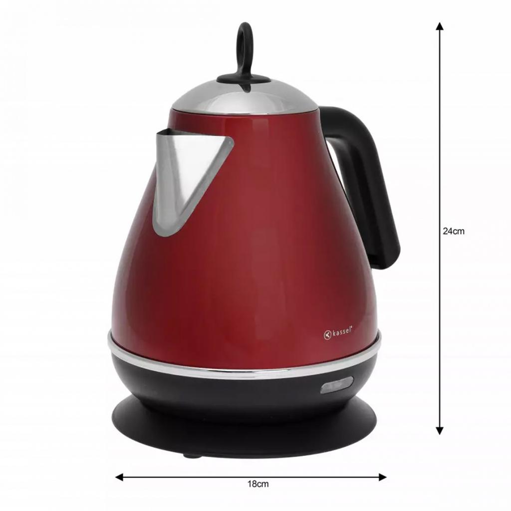 Kassel electric kettle 1.7l red 93224