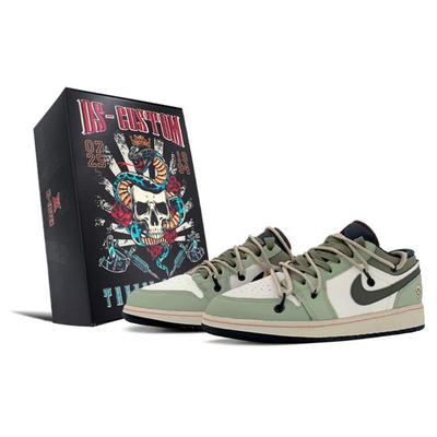 Air Jordan 1 Low Винтажные Баскетбольные Кроссовки Мужские Jasper 553558-062(КомандаК-)