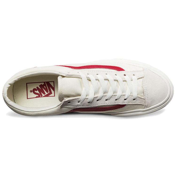 Vans Стиль 36 Маршмеллоу Устойчивые к истиранию Низкие кеды для скейтбординга Унисекс Белый Красный VN0A3DZ3OXS