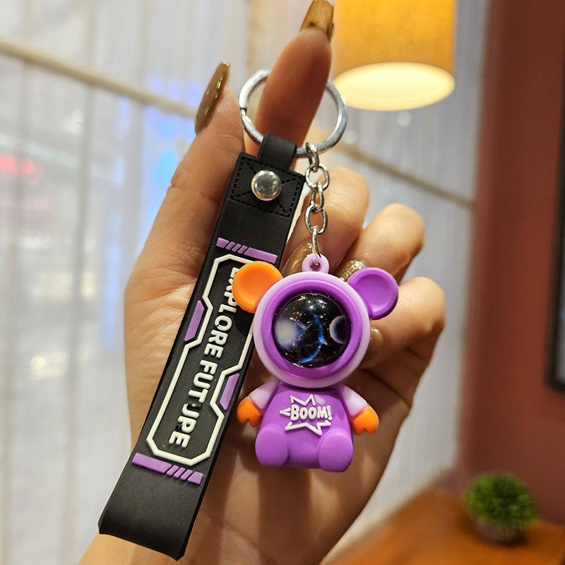 Путешествие к звездному небу брелок астронавт-кролик креативный брелок для ключей автомобиля подвеска подарок для пары кукла подвеска для сумки