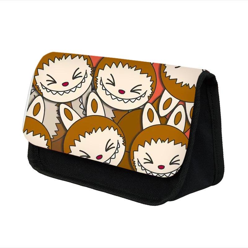 New Primary School Students Cartoon Double-layer Pencil Case Cute Children's Stationery Case Polyester Pencil Case