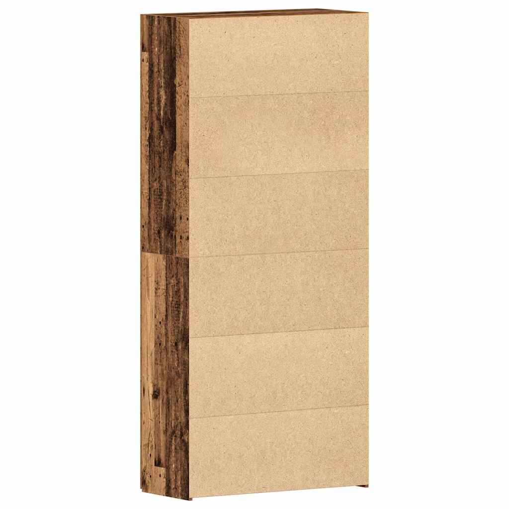 Shoe Cabinet with Shelf Brown 80 x 35.5 x 180 cm Particleboard