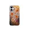 Orange Marble Print Dual-Layer Phone Case With Magnetic Support Galaxy S26 Ultra