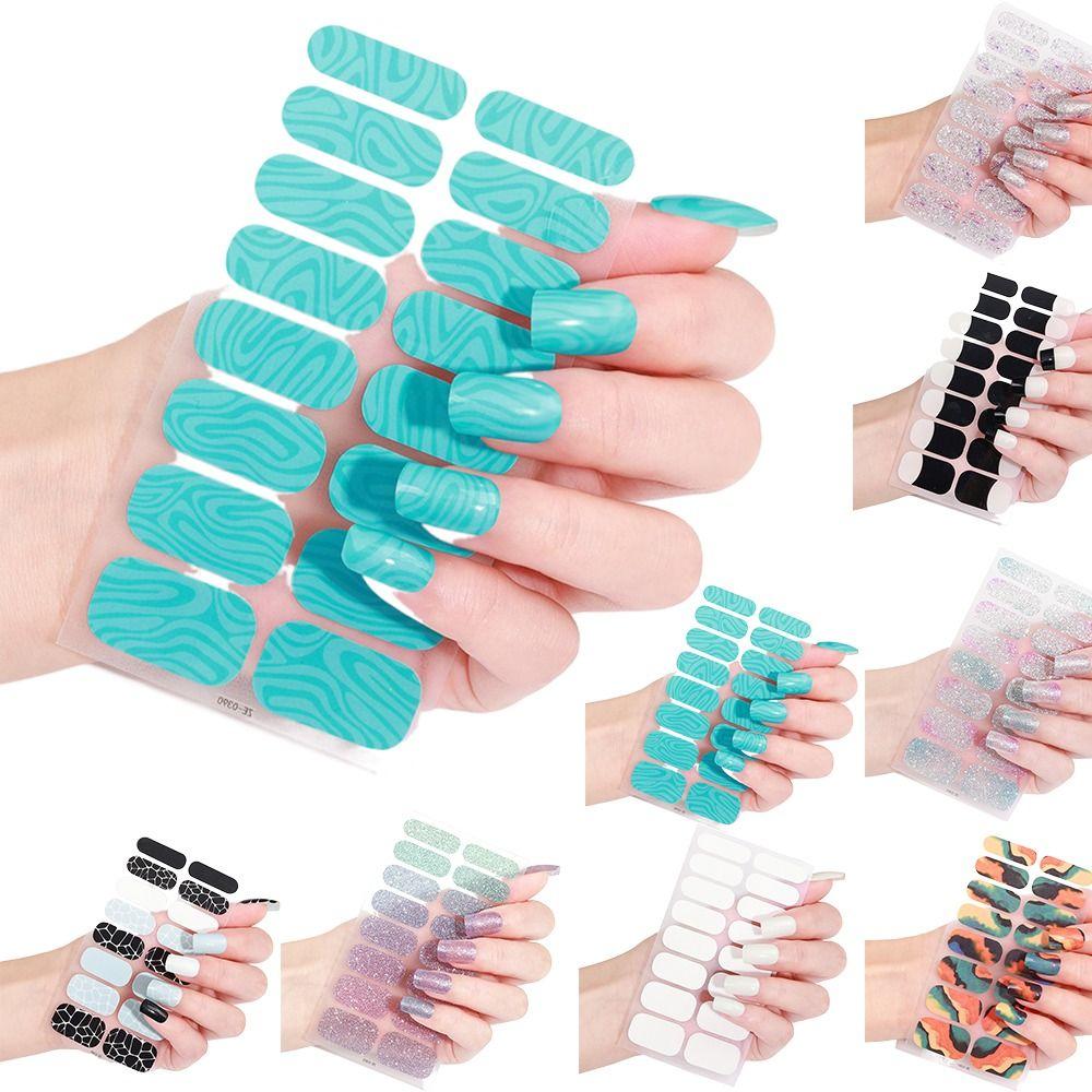 5 листов блестящего гель-лака для ногтей, полоски, наклейки для дизайна ногтей, изготовление ногтей своими руками