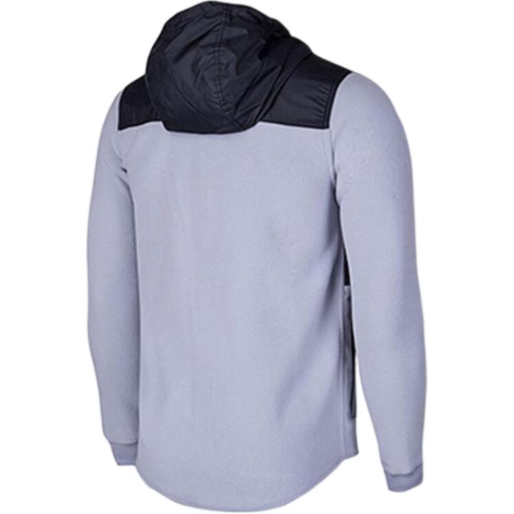 Nike Повседневная мужская куртка с капюшоном и логотипом в цветных блоках, синяя черная 679417-012