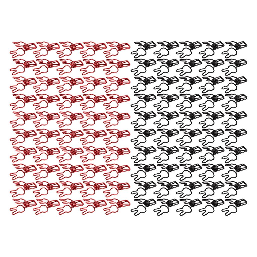 100 шт. Зажимы-кролики, полые, прочные, металлические, многоцелевые, маленькие, для сумок, одежды, D