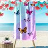 Colorful Butterflies with Hearts Design Beach Towel Quick-drying for Travel Outdoor Sports Jogging Beach and Swimming