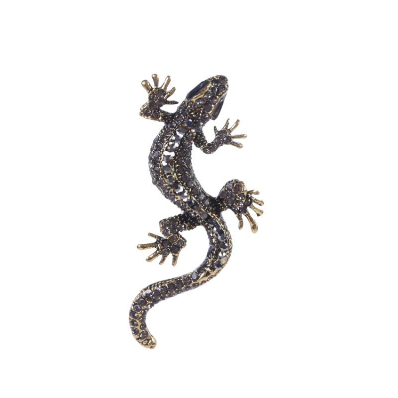 2023 Ящерица Геккон Брошь Ретро Личность Животное Корсаж Булавки Для Воротника Одежда Орнамент Праздничный Подарок Креативные Аксессуары Дикий Значок Винтаж Брошь