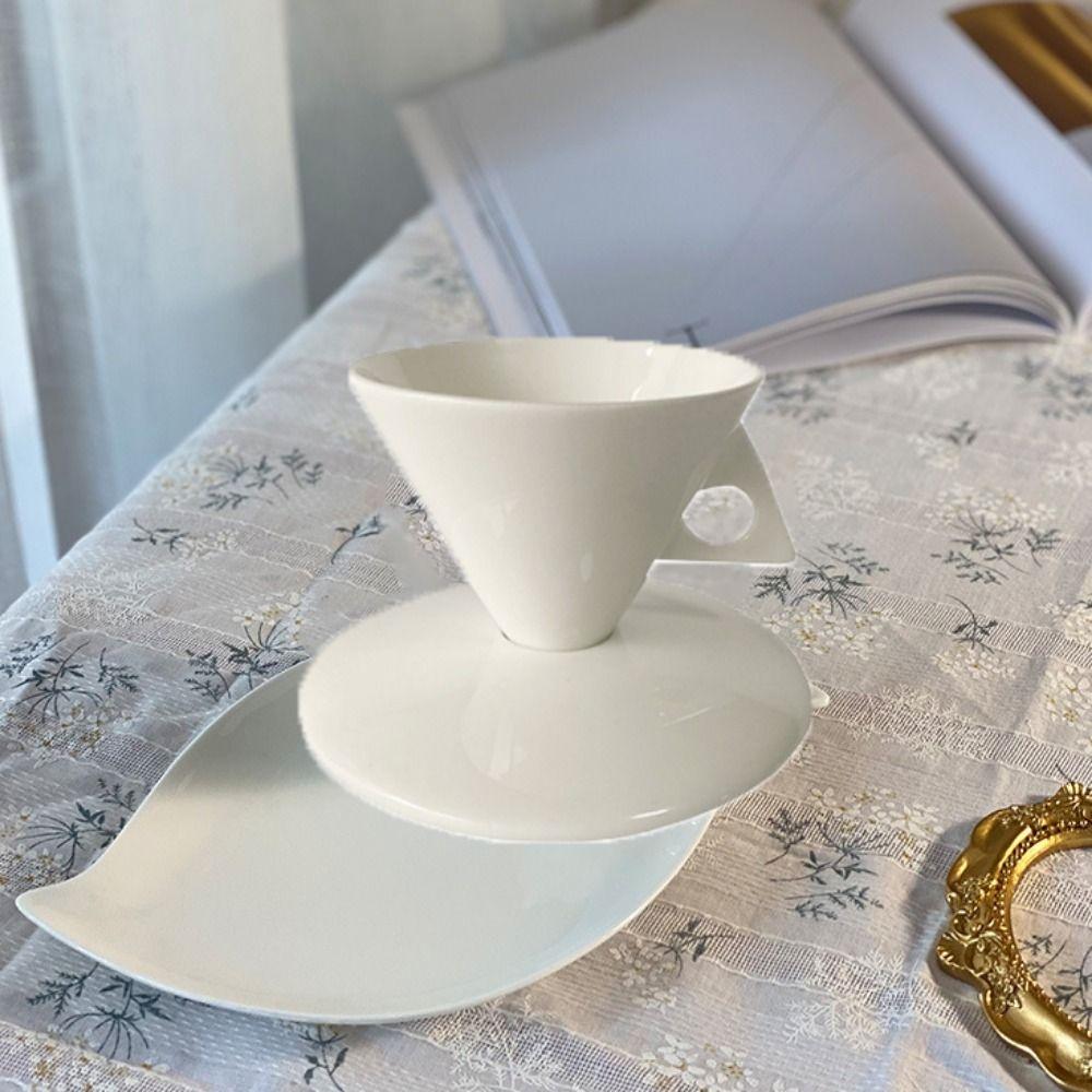 Minimalist Porcelain Espresso Cup Set Bone China Demitasse Cup Exquisite Coffee Mug  Gift