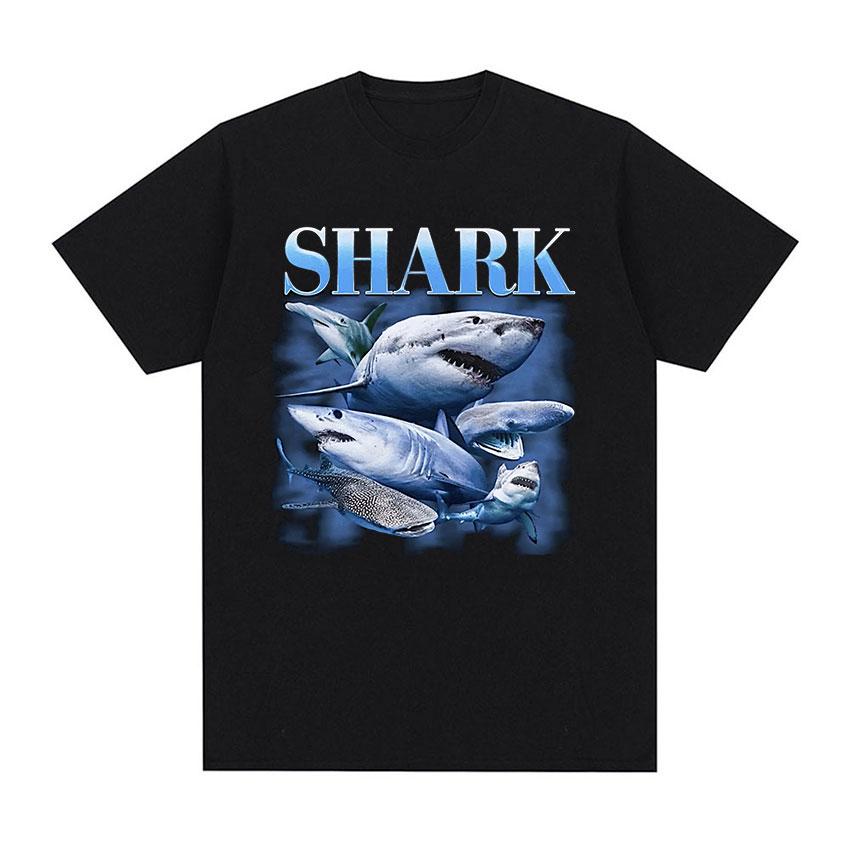 Футболка с забавной рыбкой и рисунком мема, мужская и женская футболка в стиле ретро, ​​модные футболки высокого качества, топы, повседневная футболка большого размера из 100% хлопка