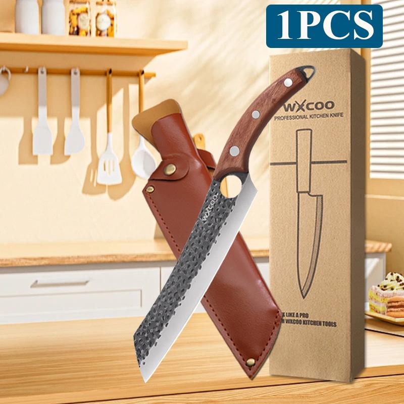 WXCOO Multifunctional Boning Knife Kitchen Knife Hand Forged Wooden Handle Perfect for Slicing Fruit Vegetable Knife