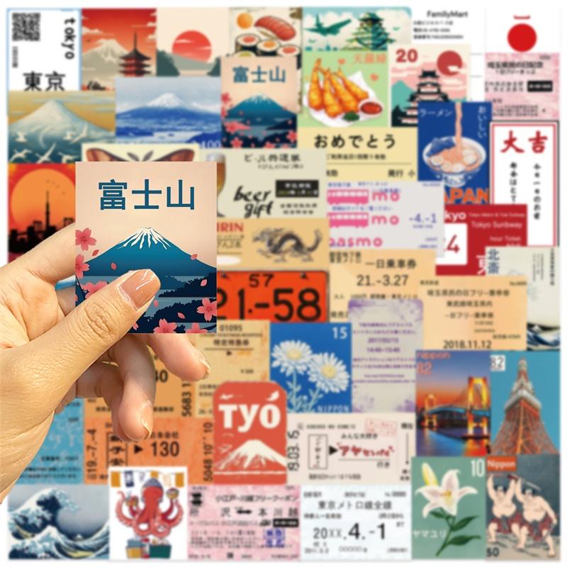 10/30/50PCS Cartoon Japan Spots PVC Sticky Sticker Aesthetic DIY Decoration Scrapbooking School Supplies