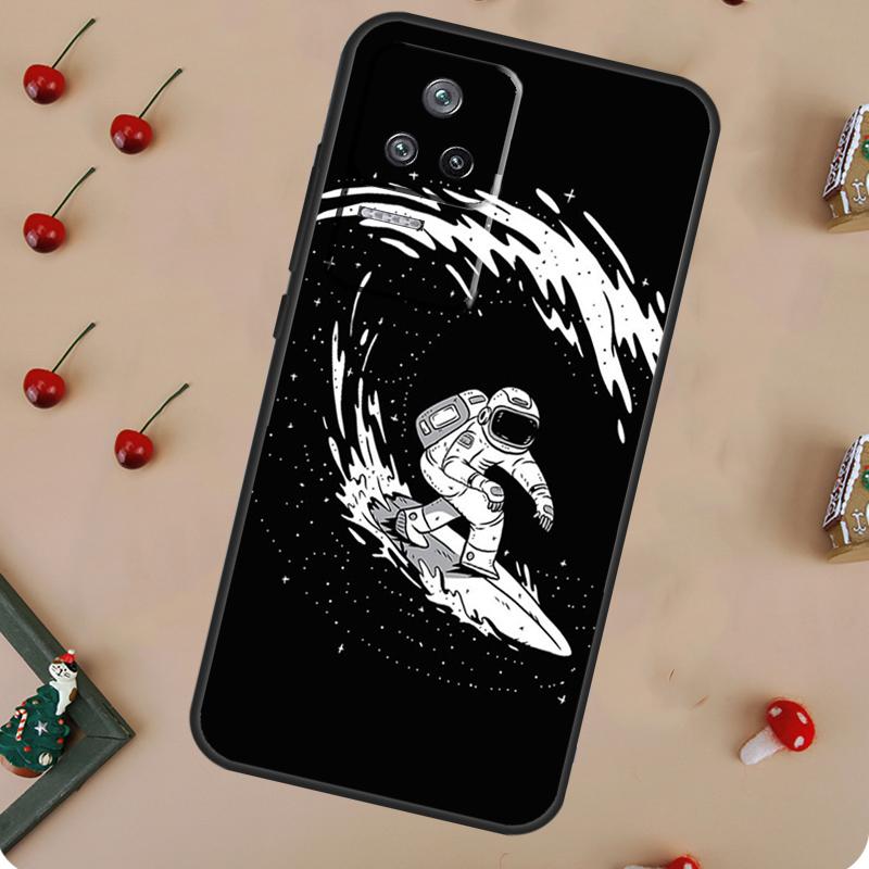 Cartoon Space Astronaut Case For POCO F5 Pro M6 X3 X5 X6 Pro F3 M5s Xiaomi Mi 13 14 Pro 13T 11T 12T 12 Lite Cover