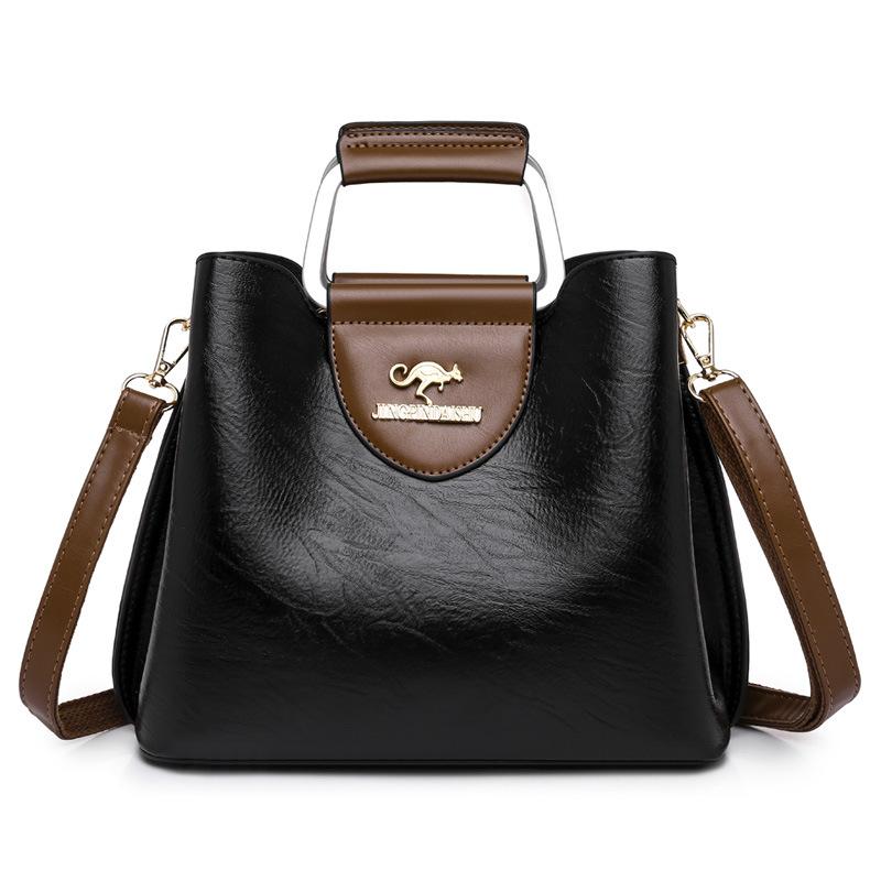 PU Soft Leather Texture Handheld Bag New Women Bag Niche Design Fashion Shoulder Sling Bag Large Capacity Tote Bag