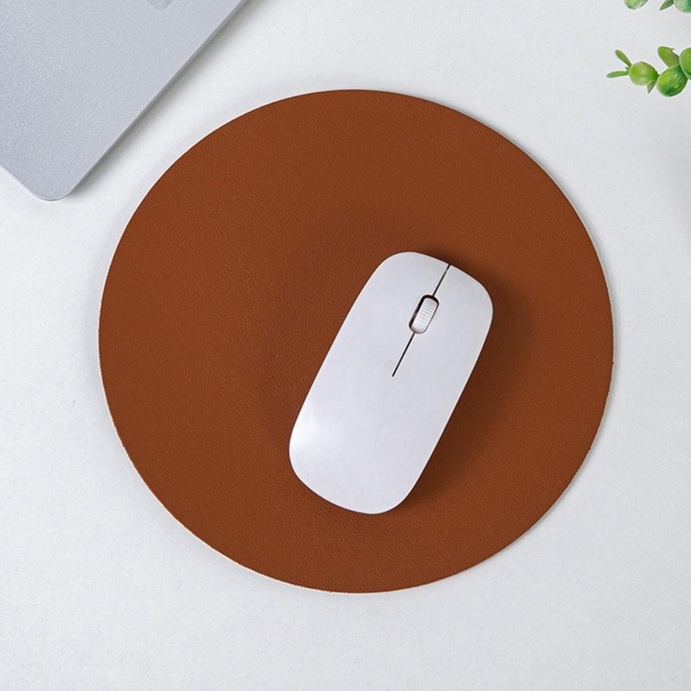 Waterproof Leather Mouse Pad Double-side Round Mouse Pad Simple Design Mouse Mat