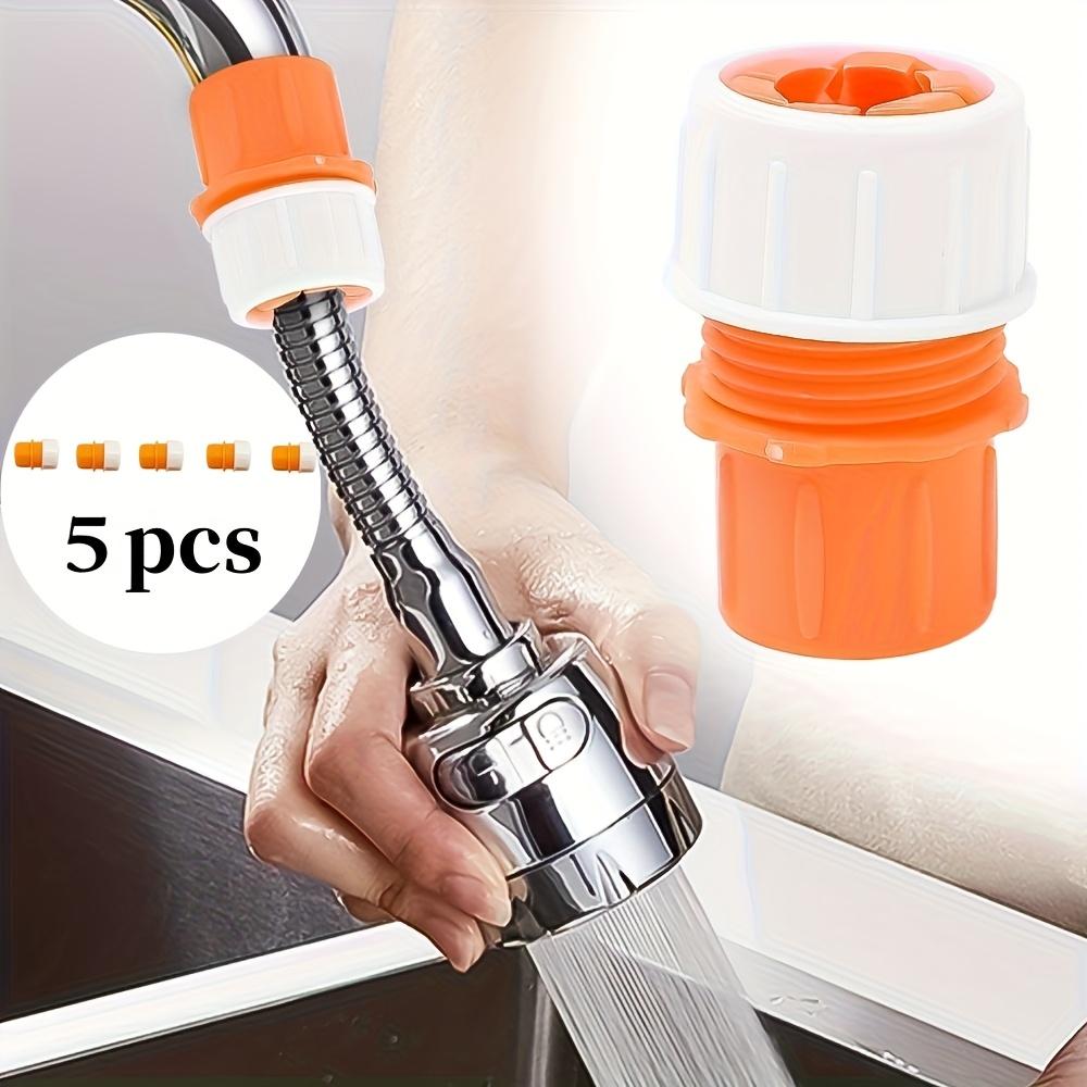 2 шт./5 шт. Оранжевый Универсальный Адаптер-Соединитель для Крана - Пластиковый Адаптер для Шланга для Кухонного Крана и Садовой Водопроводной Трубы