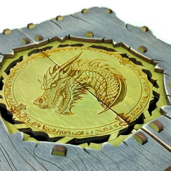 Коробка для хранения с рисунком дракона, деревянная шкатулка для украшений, винтажная шкатулка для хранения предметов искусства ручной работы, подарок для коллекционеров, любителей драконов