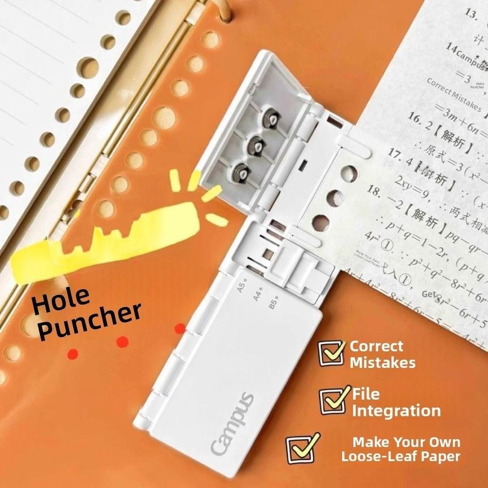 Portable Manual Binding 8-hole Paper Punch Paper Cutter Loose-leaf Loose-leaf Punch A4 B5 A5 DIY Scrafts DIY Hole Punch Student