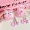 ins pink butterfly four corners anti-drop AirPods 1 apple bluetooth headset case 1st generation pro1 protective case