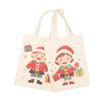 Christmas Gift Bags Cartoon Santa Claus Elk Christmas Tree Tote Canvas Bag Large Capacity Holiday Shopping Bag Happy New Year