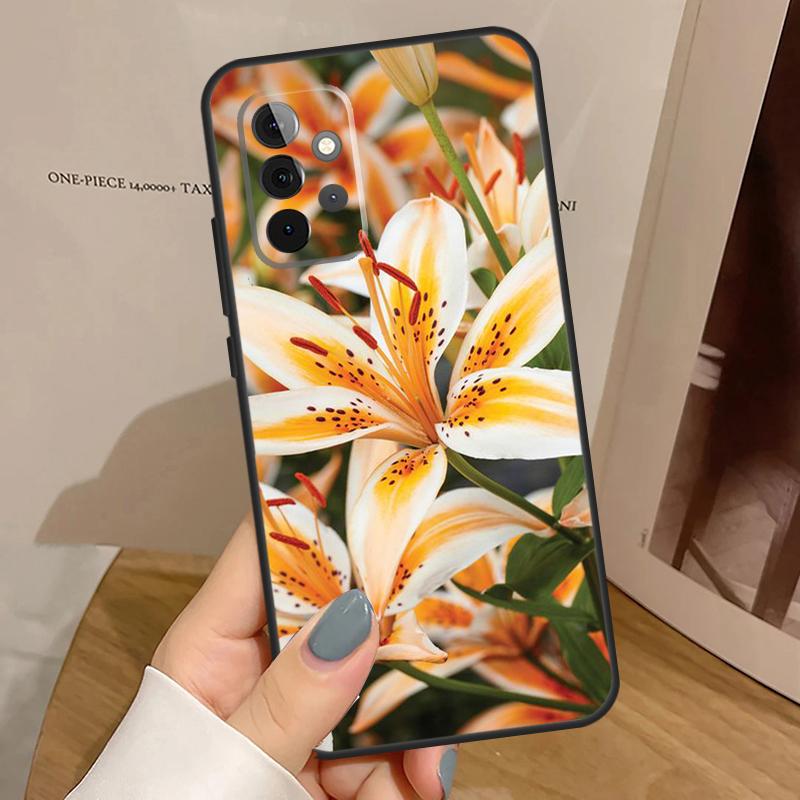 Цветная Цветочная Лилия Чехол Для Samsung Galaxy A15 A25 A35 A55 A52 A32 A12 A14 A34 A54 A51 A71 A53 A13 A33 Case