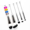 5PCS DIY Beadable Makeup Brushes Makeup Brushes Set, Silver