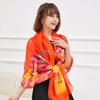 Spring/Summer New Women'S Silk Scarf 90 * 90cm Simulated Silk Twill Square Scarf Fashion Printed Large Square Scarf Professional Scarf