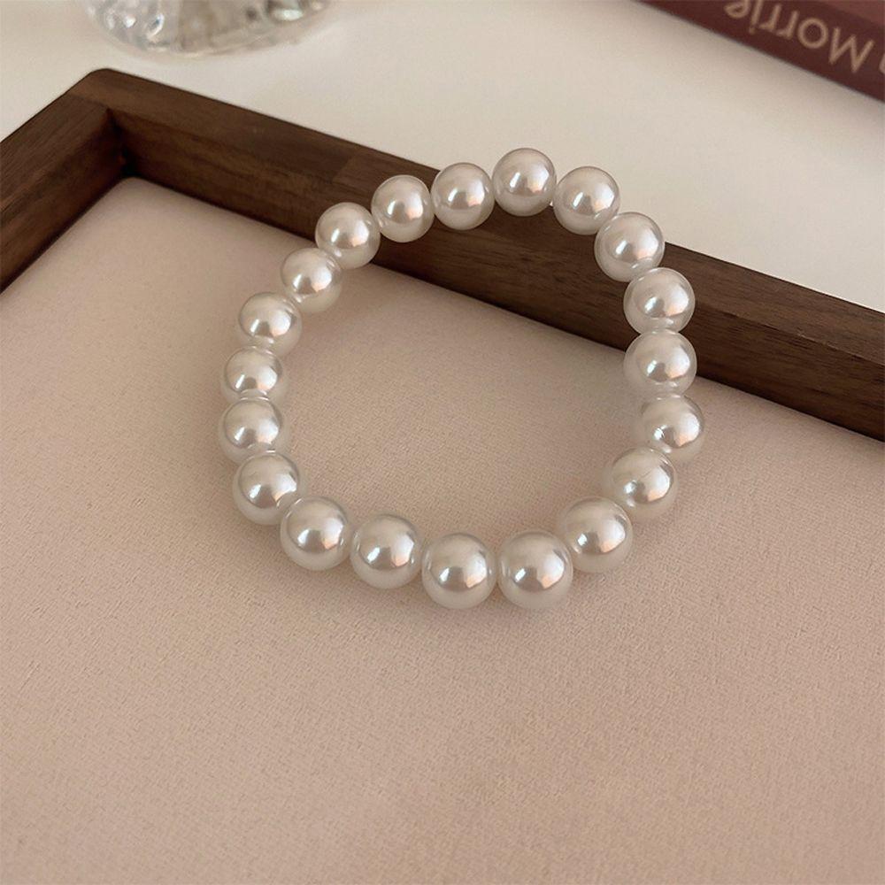 Elegant Lovely French Sweet Fashion Jewelry Female Elastic Bracelet Pearl Korean Style Bracelet