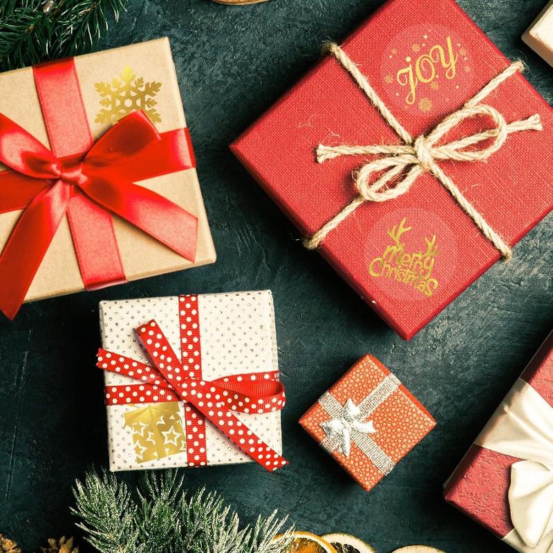 500 шт. Наклейки для вечеринки, Рождественские, для упаковки подарков, этикетки, скрапбукинг, милые канцелярские наклейки, круглые прозрачные наклейки с Рождественским снеговиком