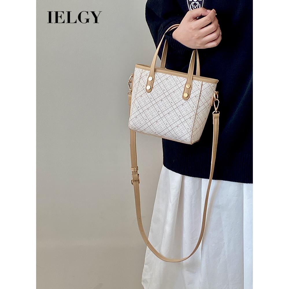 Ielgy Portable Plaid Commuter Shoulder Messenger Bag