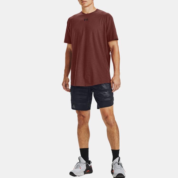 Under Armour Футболка реглан из дышащего хлопка для тренировок с коротким рукавом, мужская, красная 1351570-688