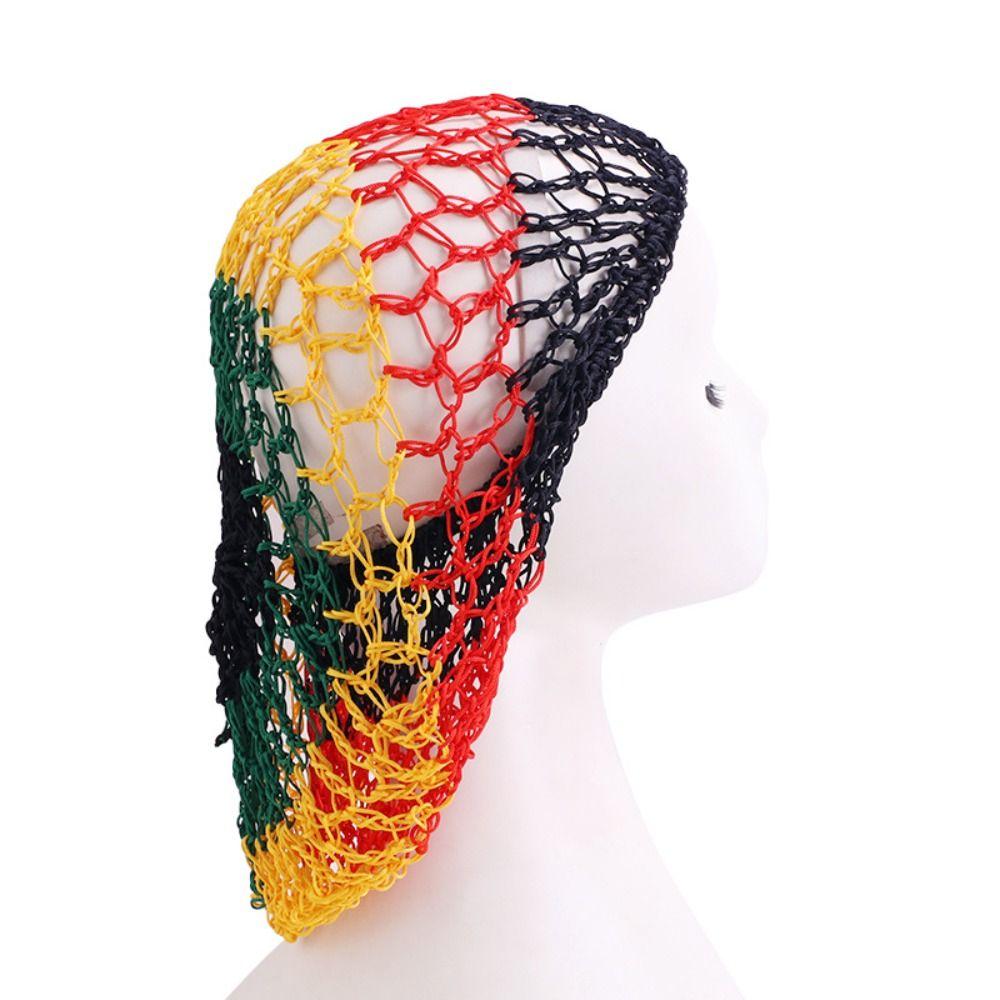 Turban Hat Black Wig Caps Handmade Crochet Hair Snood Hair Accessories Mesh Hair Net for Sleeping