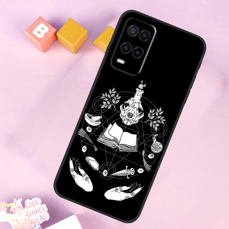 Girly Pastel Witch Goth Ouija Case For Oppo A98 A78 A18 A38 A58 A74 A94 A54 A15 A17 A57 A6 A5 Pro A16 A76 A96 A40 A60 A80
